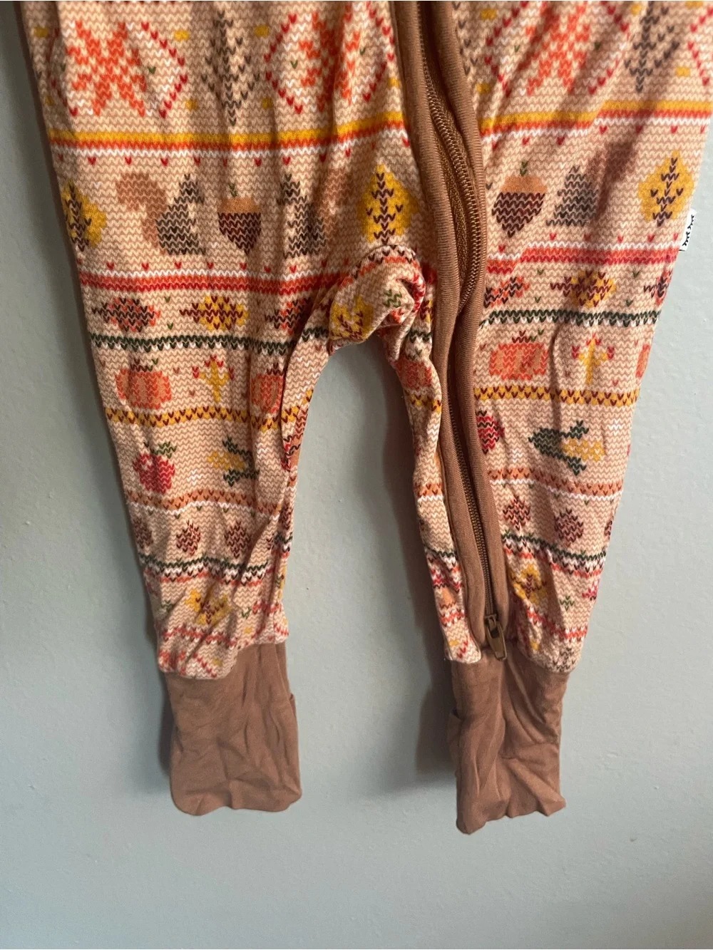 3/6 Months Little Sleepies Harvest Fair Isle Zippy